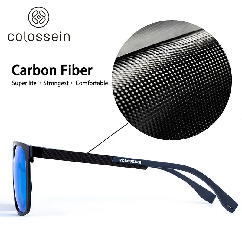 COLOSSEIN классические мужские солнцезащитные очки негабаритные поляризованных для