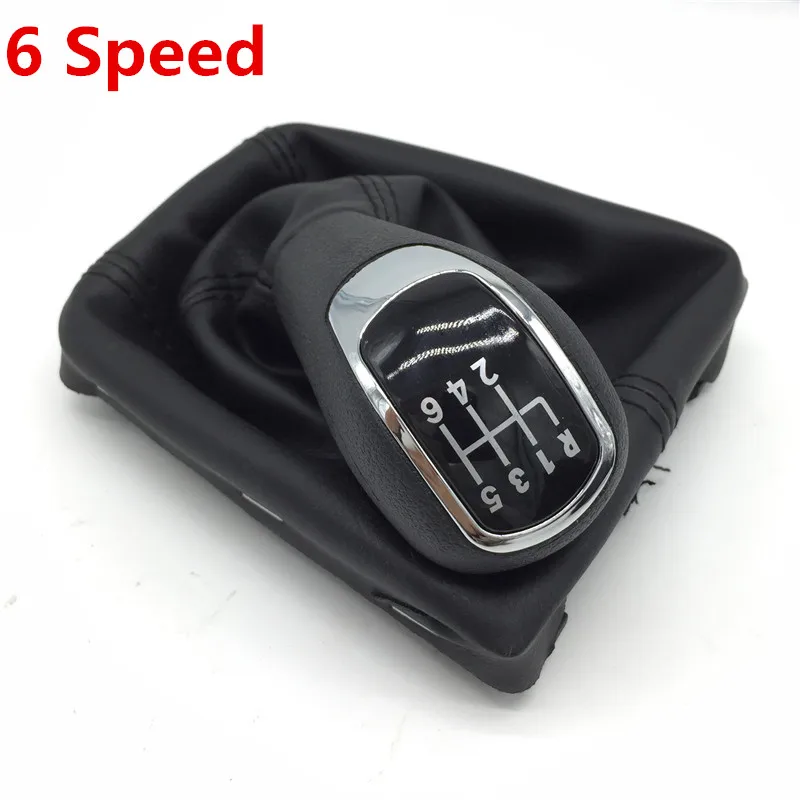 6 Speed Аксессуары для стайлинга автомобилей, ручка переключения передач, гетры, крышка для багажника, чехол для Skoda Octavia II(09-12)/Superb II(08-12)/Yeti(09-12 - Название цвета: 6 Speed