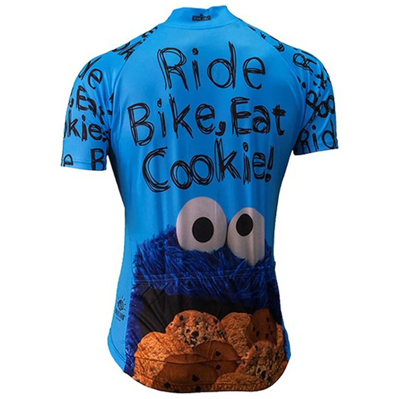 Летняя Новинка Мужская велосипедная футболка Monster синяя одежда Eat Cookie