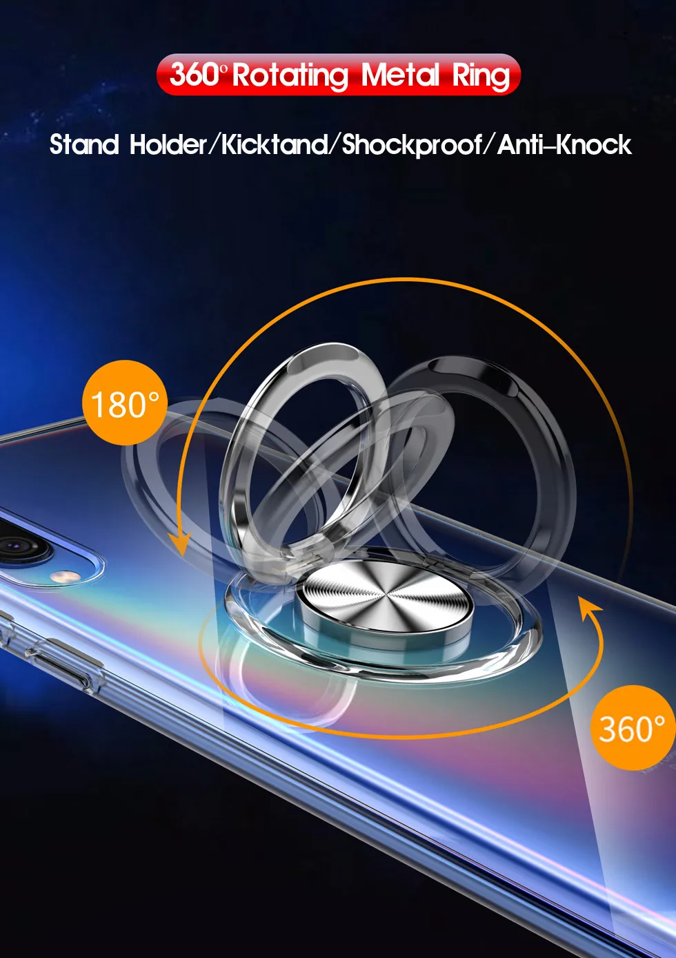 Прозрачный силиконовый чехол для Xiaomi mi 9 SE 8 mi 9 mi 8 с защитой от отпечатков пальцев металлическое кольцо противоударный чехол красный mi Note 7 Pro чехол s Note7