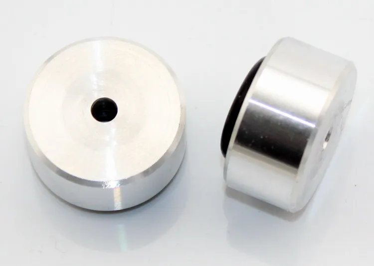 

silver Diameter 25mm high 12mm All aluminum Audio amplifier feet Shock absorber foot ( 1 set = 4 PCS )