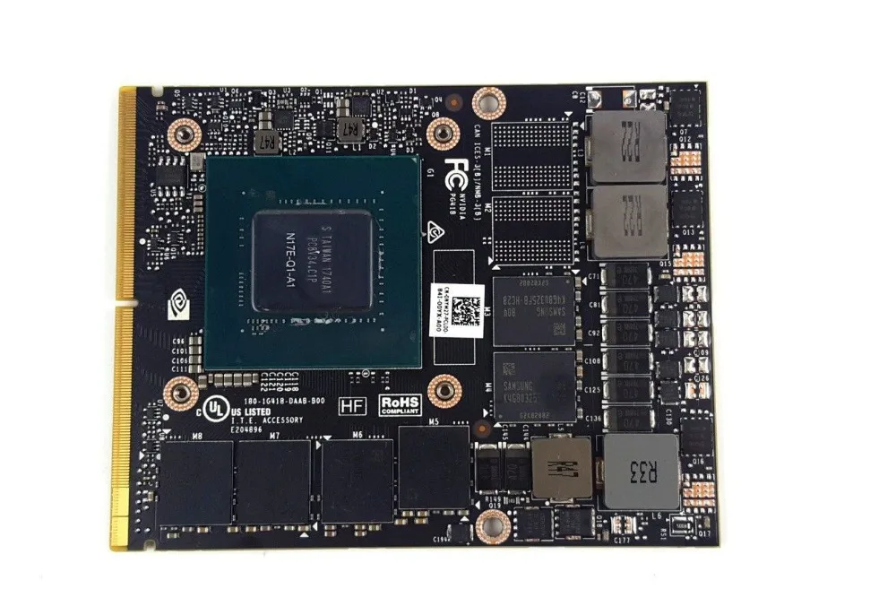 Оригинал для P3000 графическая карта M7710 M7720 MXM GDDR5 GPU плата N17E Q1 A1 6G NYM27 0NYM27 тест