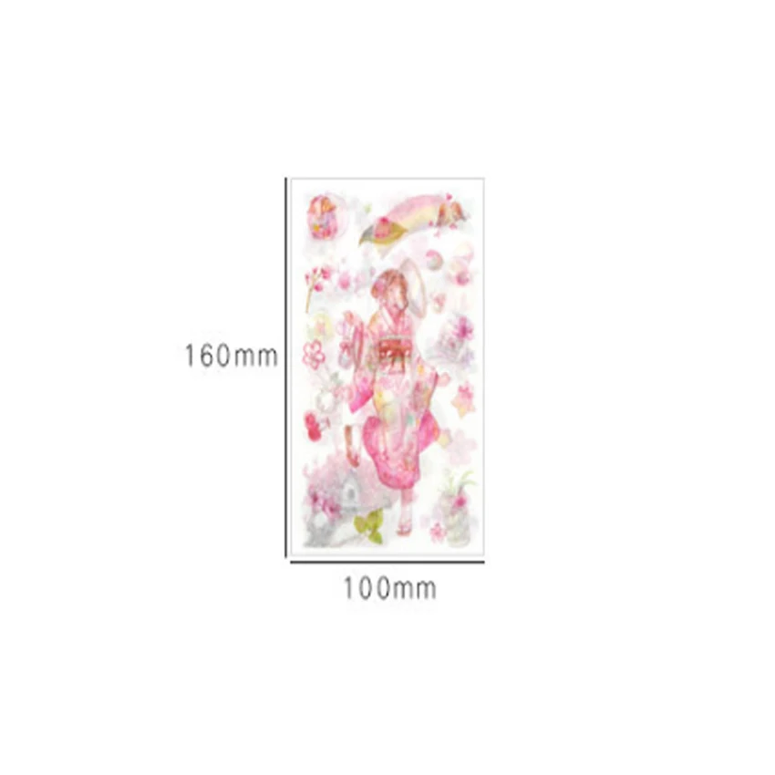 

4pcs/pack Kawaii Pastoral elves Four seasons girls Sticker Washi Sticker Album Dairy Decoration DIY Scrapbook Sticker