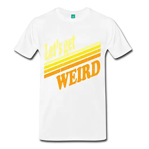 Винтаж давайте weird мужская premium t shirt футболка о образным вырезом лето личности