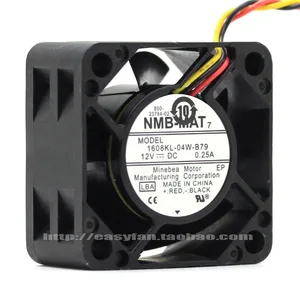 NMB-MAT 1608KL-04W-B79 LB2 DC 12В 0.25A серверный охлаждающий вентилятор, 3-проводной 40x40x20 мм