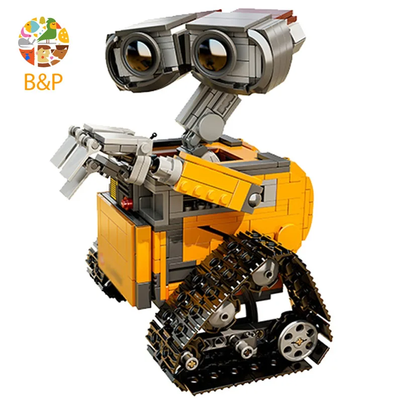 Новинка 16003 года серия Idea Robot WALL E Набор строительных комплектов Обучающие блоки