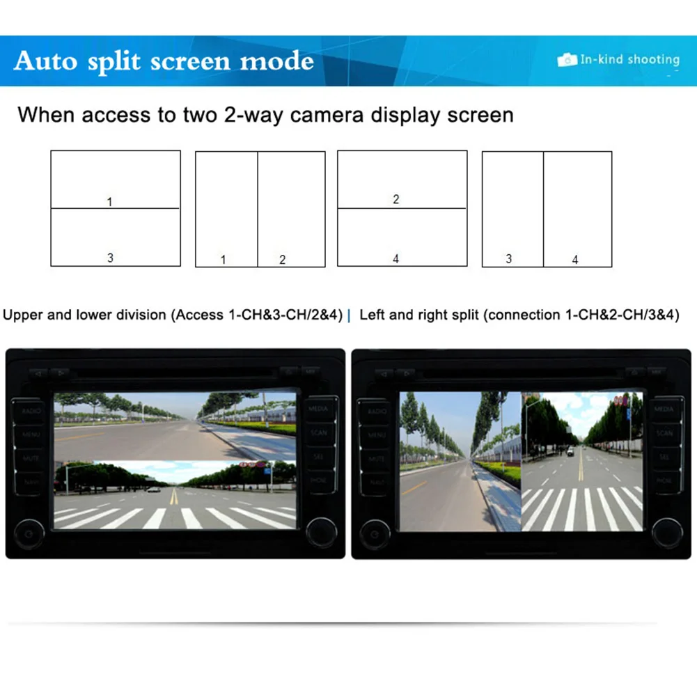 Front Switch Box Camera 4 Channels Side Automatic Rear View Right Left Safety For Car Split Monitor Available Control Video | Автомобили и