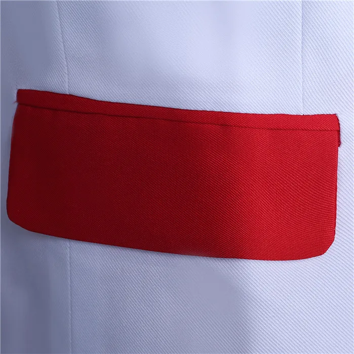 Red-White Stitching Blazers Set One Button Slim Fit Tuxedo Suit Men's Wedding Groomsmen Dress Singer Group Performance Costumes