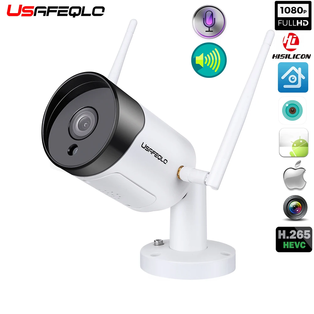 USAFEQLO HD 1080P Wifi домашняя ip камера безопасности беспроводная наблюдения с ночным видением Двусторонняя аудио