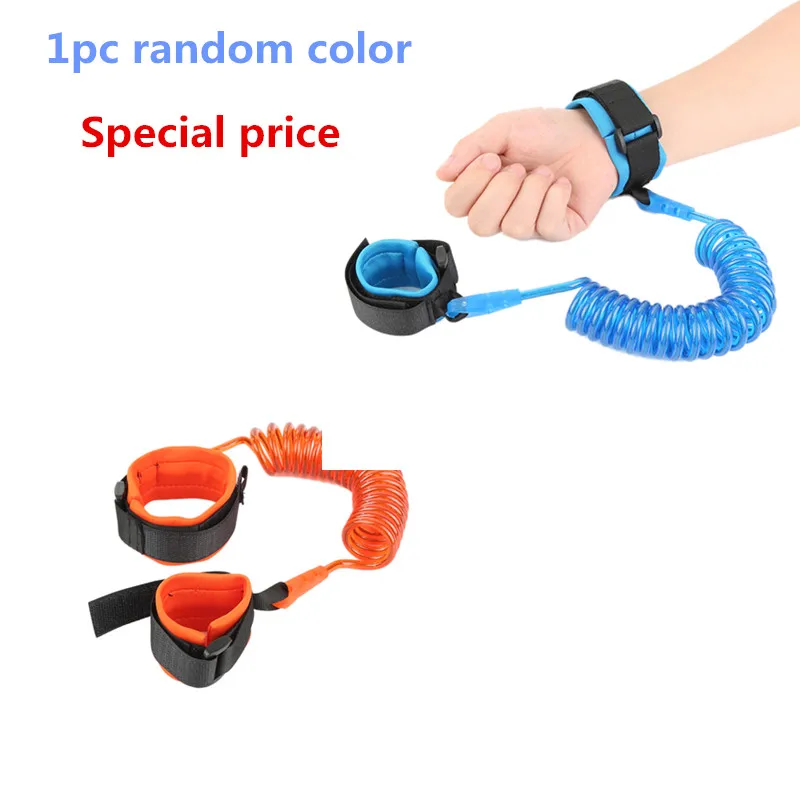 random color 1,5 м анти-потерянный малыш жгут поводок наручный ремень детский прогулочный помощник, enfant, ходунки для ходьбы ребенка регулируемый ремень - Цвет: random color