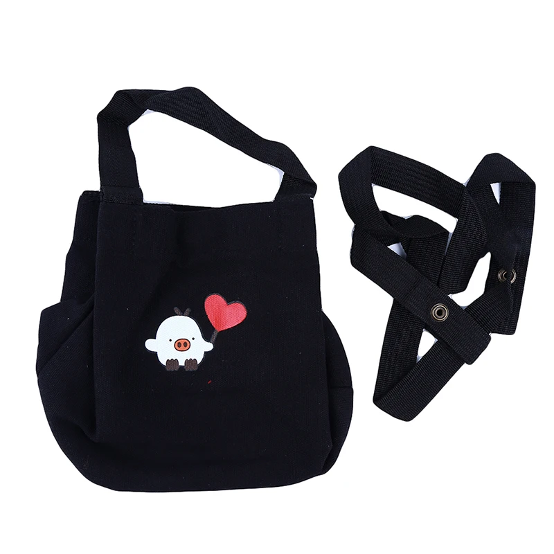 Женская большая Холщовая Сумка с милым рисунком в виде сердца свиньи цыпленка