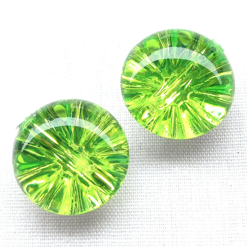 GREEN CNCRAFT 10 шт./лот, прозрачные пластиковые пуговицы из смолы, полукруглые конфетные цвета, 13 мм, пуговицы в форме ромба для шитья - Цвет: GREEN