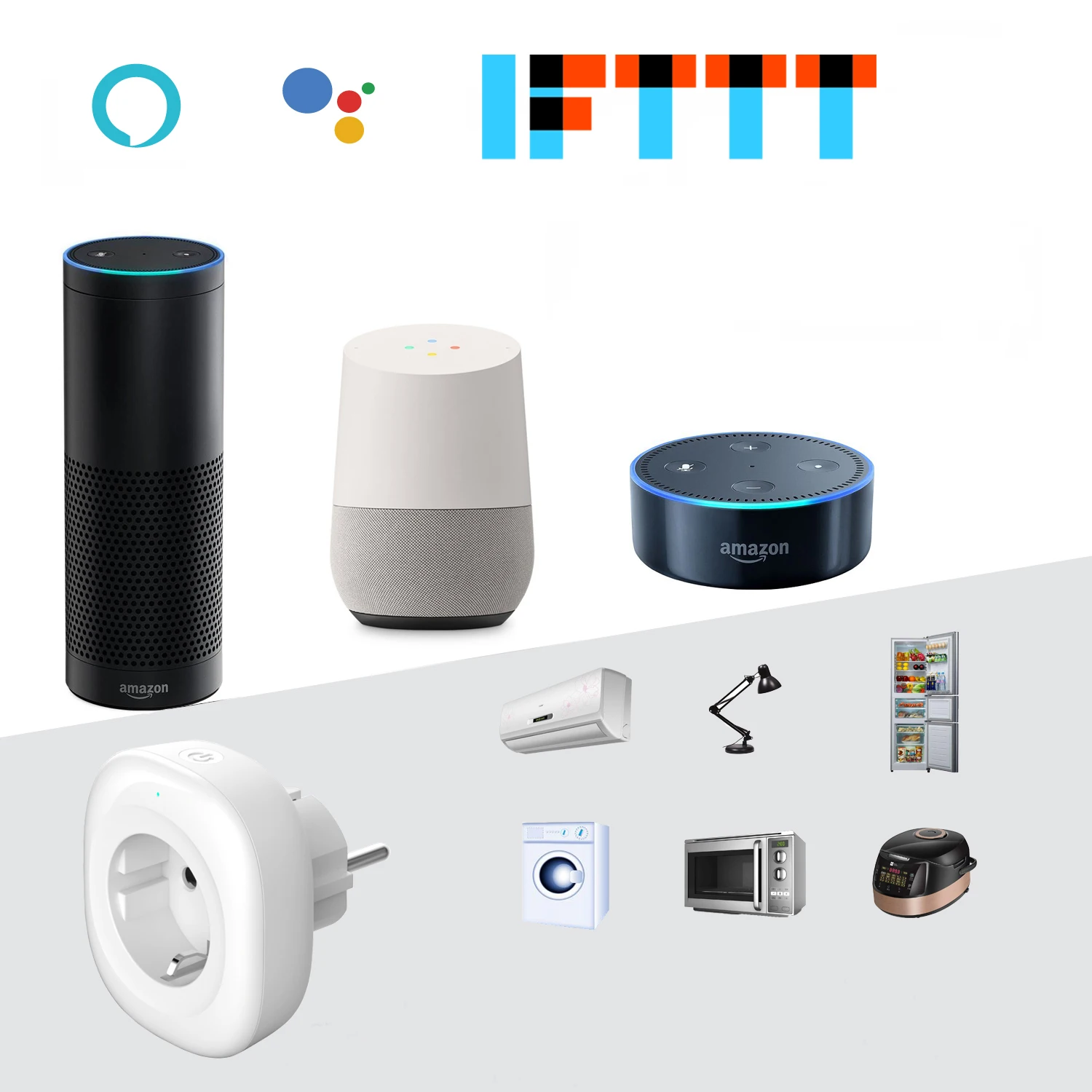 ЕС Wi-Fi умная розетка 5 В USB Выход с мобильным приложением Дистанционное управление может работает с Amazon Alexa Google дома для умный дом