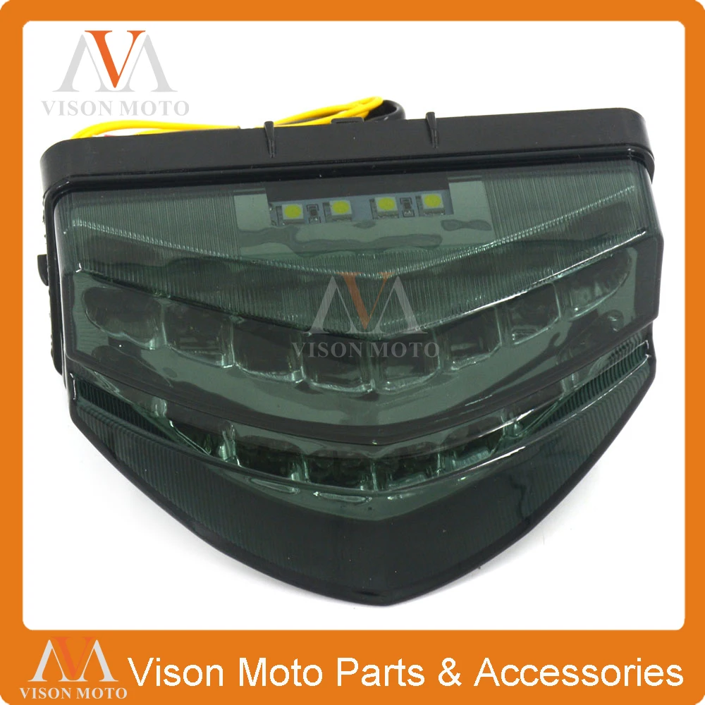 Задний фонарь для мотоцикла Тормозные Сигналы поворота СВЕТОДИОДНАЯ встроенная