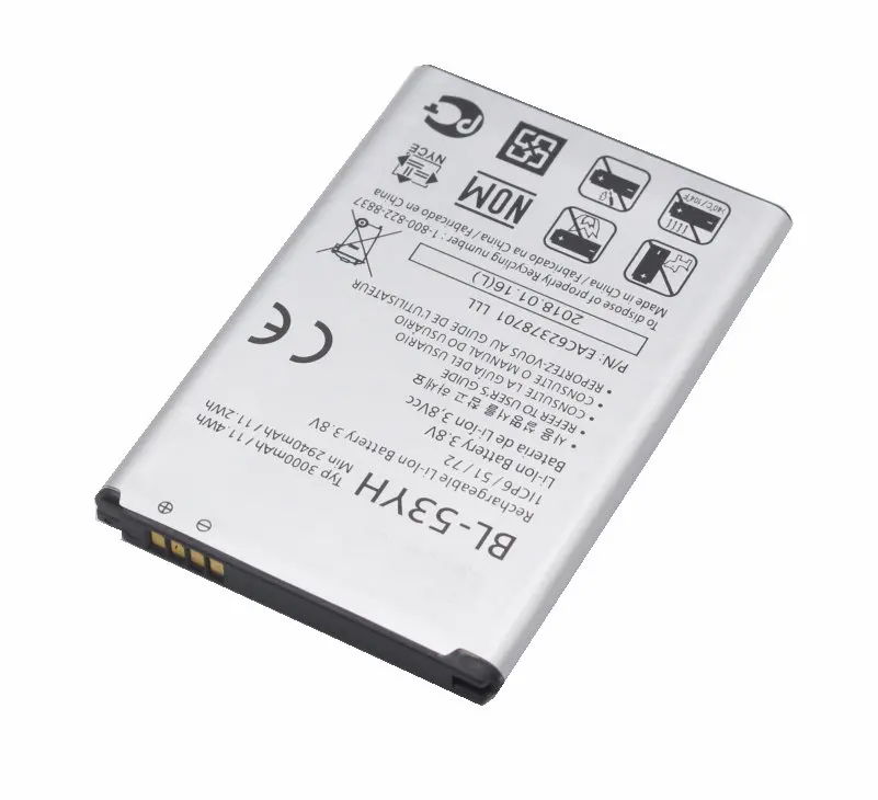 Сменный аккумулятор для LG G3 F400 F400K F460 F470 D830 D850 VS985 D851 D852 D855 D857 D858 D859 LS990 3000 мАч 1