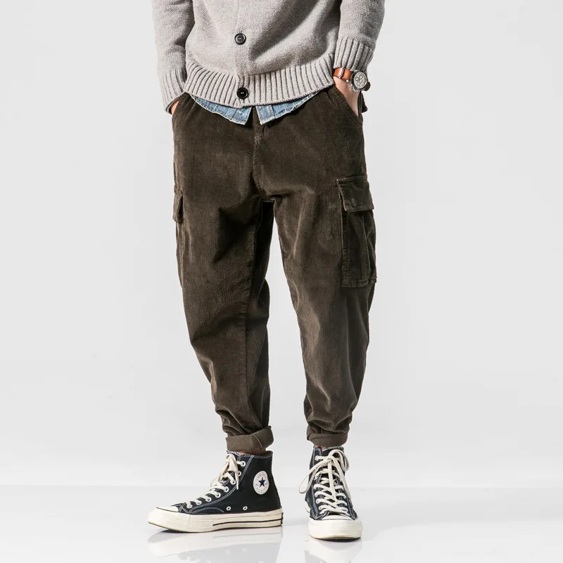 Модные свободные брюки карго в стиле милитари Свободные мешковатые сафари хип