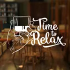 Виниловый стикер на окно для бара, ресторана, виски, текилы, вина, напитков, украшение самолета, настенные наклейки, съемный настенный плакат 3W28