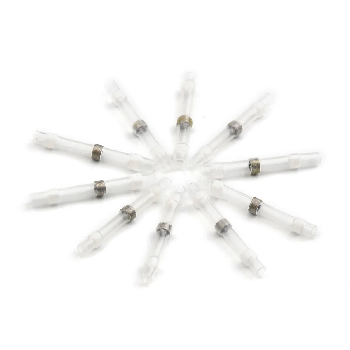 10/20Pcs Heat Shrink Sordering Terminals Waterproof Solder Sleeve Tube Insulated Butt Electrical Wire Connectors 26-10 AWG Kit