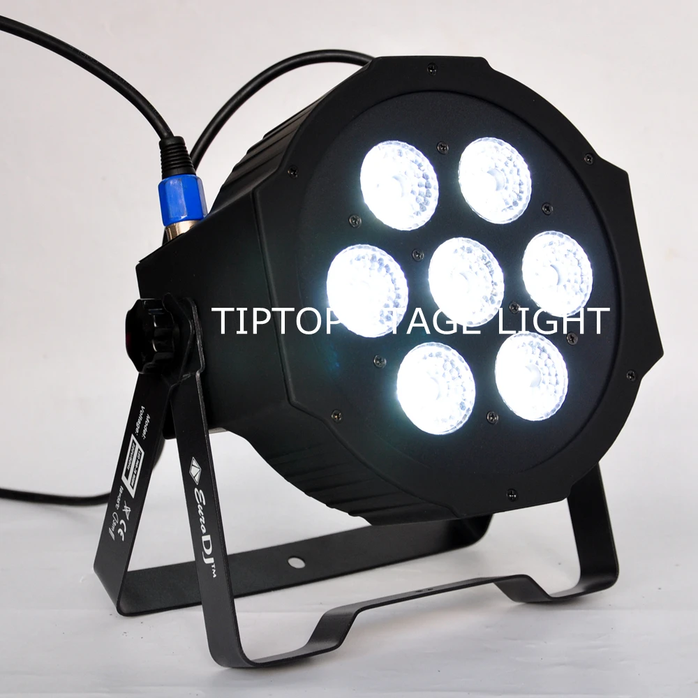 TIPTOP 7x12 Вт RGBW тонкий Led Par свет супер большой объектив высокой яркости питания в