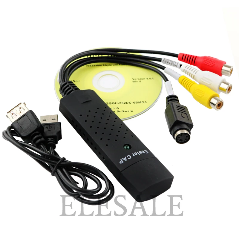 Новинка 2 0 USB DC60 VHS ТВ DVD видеозахват адаптер видеокарта Аудио AV