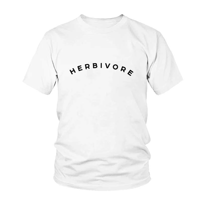 Футболка &quotHerbivore&quot вегетарианские женская рубашка Графический Тройник черный