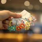 2 шт., Детские эластичные резинки для волос, с цветами