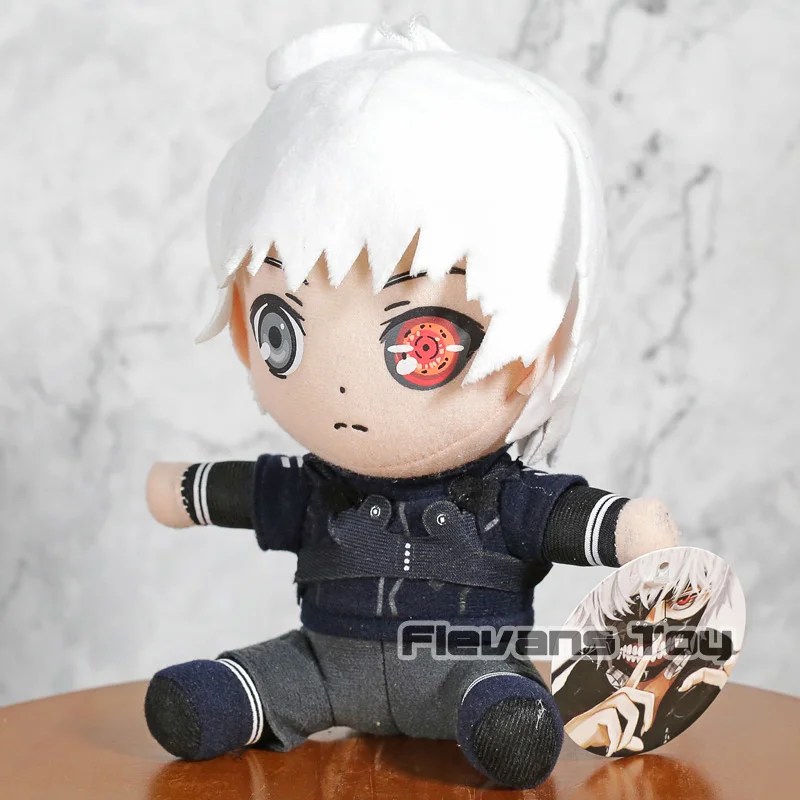 Аниме мультфильм Токио вурдалак Kaneki Кен версии Плюшевые игрушки Мягкая кукла 6 дюймов