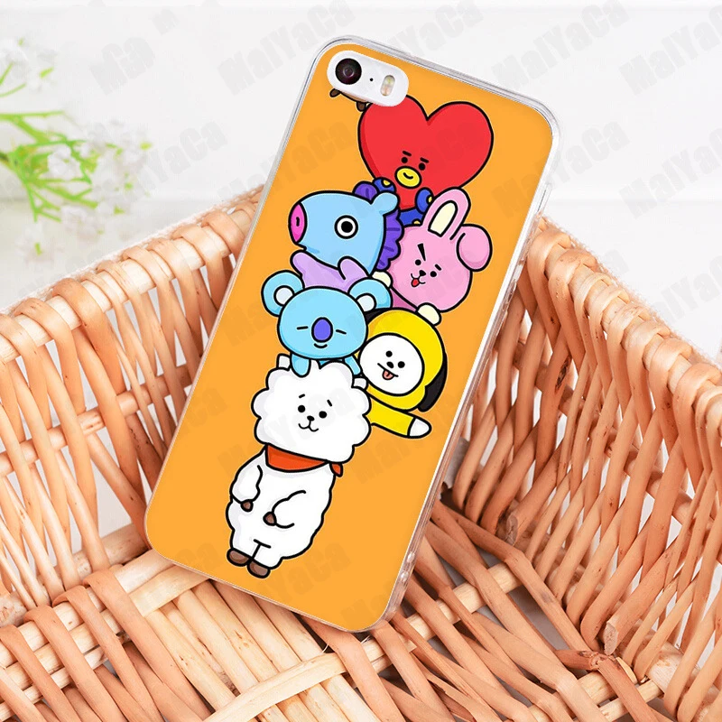 Laumans BTS BT21 Coque основа чехол для телефона Apple iPhone 8 7 6 S Plus X 5 5S SE 5C 4 4S