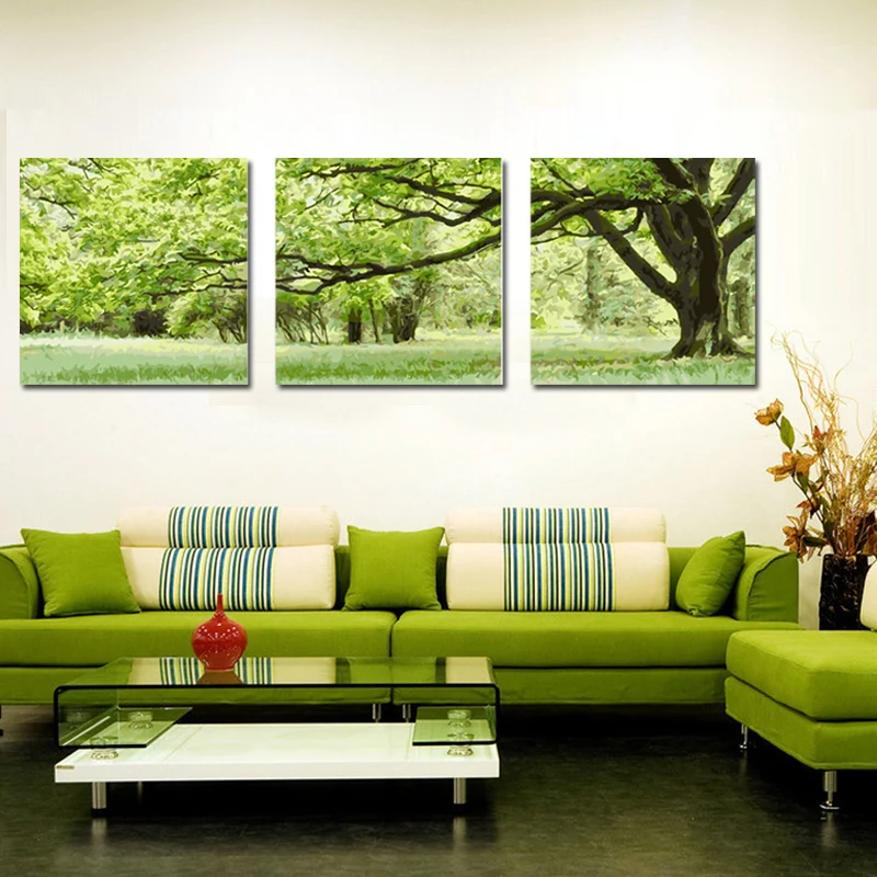 Набор для рисования по номерам на холсте большое дерево без рамки размер 75x75 см |