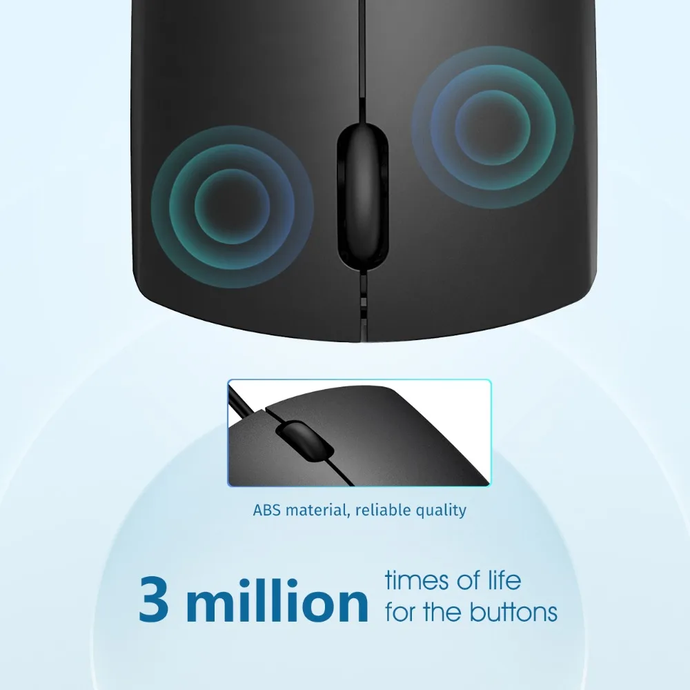 VicTsing офисные Мышь эргономичная Проводная Оптическая USB Мышь дешево 3 Кнопки компьютер Мышь для Win7/8/10/XP Plug& Play Рабочая Мышь