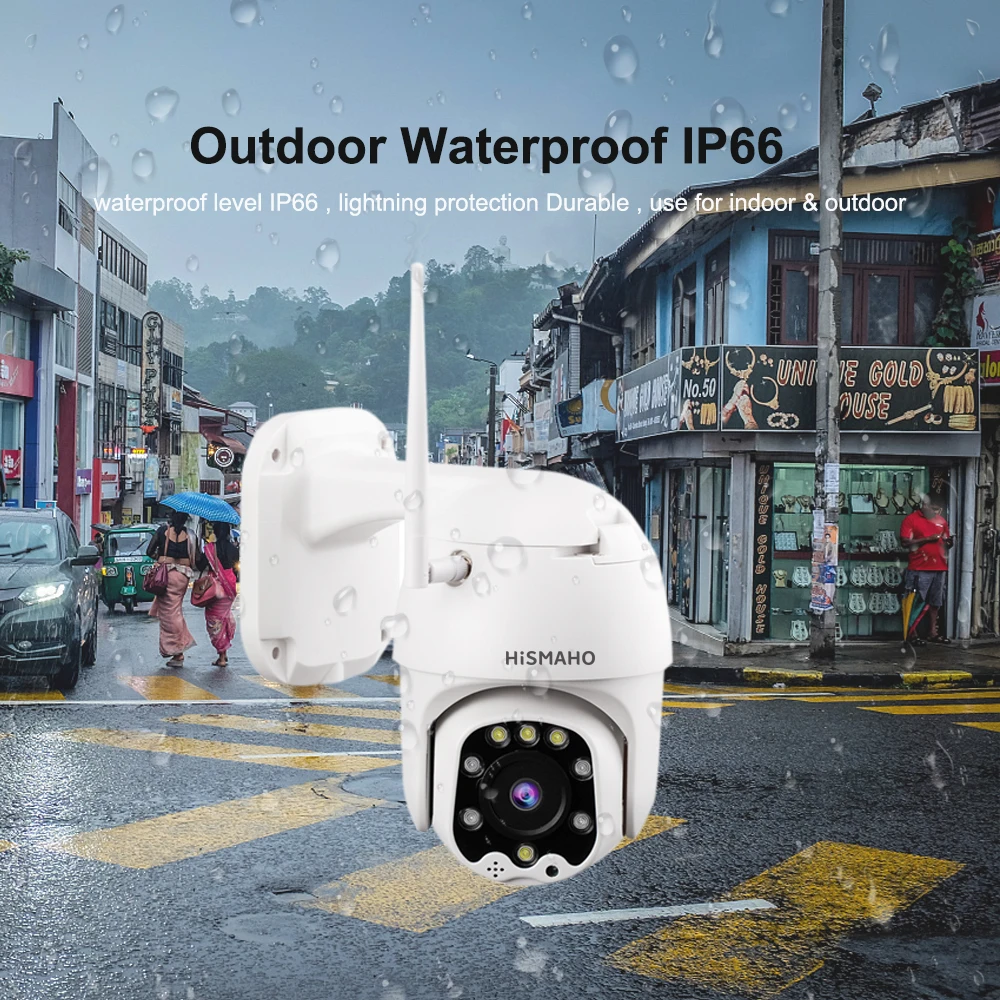Wi-Fi беспроводная камера 1080P 2MP 5X оптический зум PTZ скоростная купольная IP камера IR двухсторонняя аудио H.265X охранное наблюдение на открытом воздухе