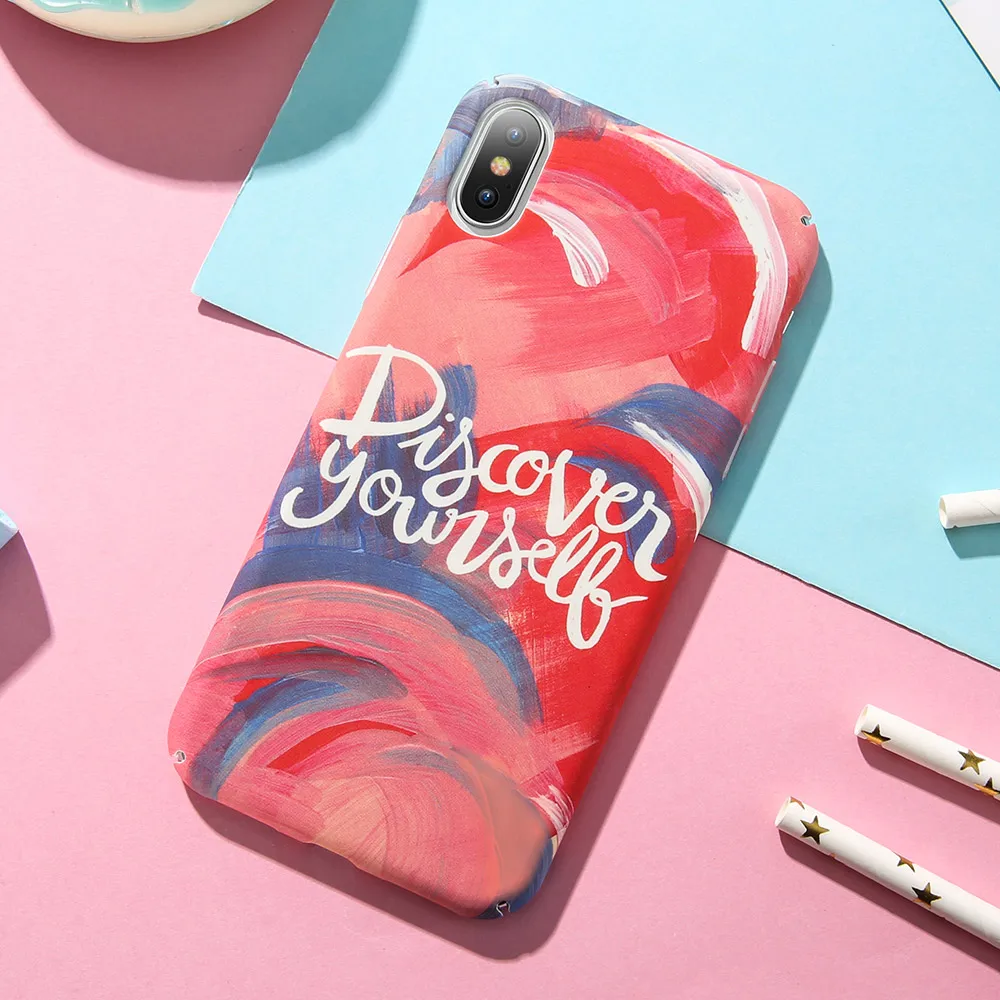 Чехол KISSCASE с акварельными чернилами для iPhone 8 7 XS Max X 10 XR чехол рисунком жесткий 6 6s