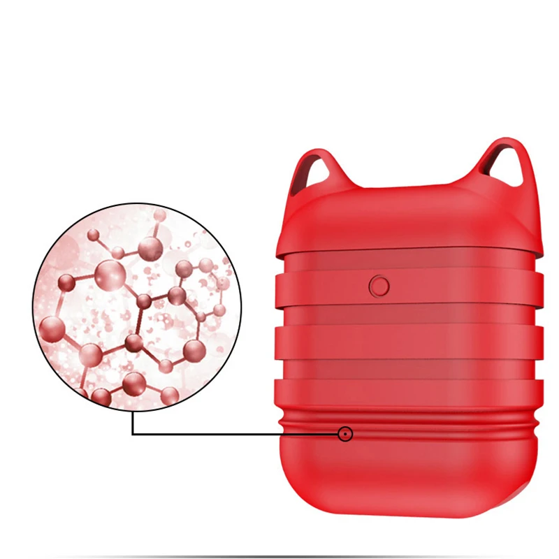 Drop Shipping For Airpods Silicone Cover Good Feeling Earphone Protective Cases Air Pods Skin Cute pods With Hook | Электроника