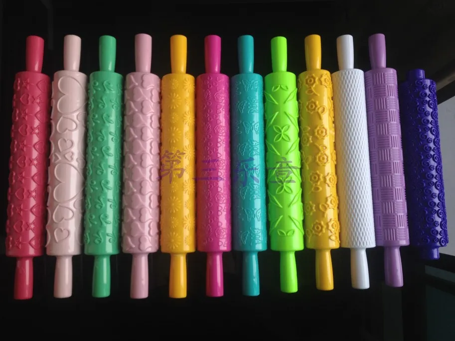 12 дизайнерских красочных пластиковых рельефных текстурированных узоров помадки