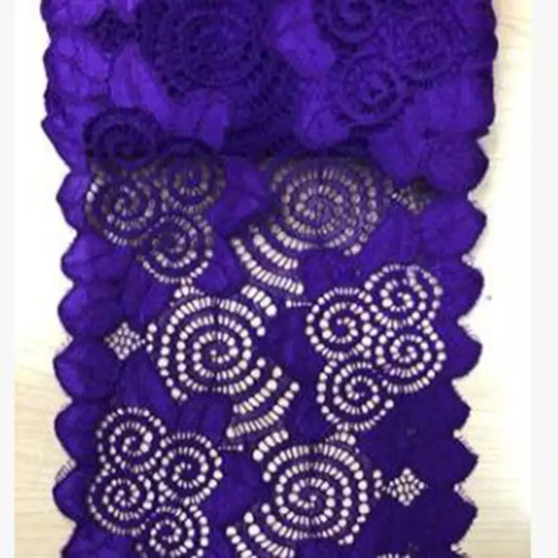 violet HL 1 ярд 18 см ширина кружева свадебное платье Домашний текстиль Трикотажные спандекс DIY Одежда Нижнее белье Швейные аксессуары HB011 - Цвет: violet