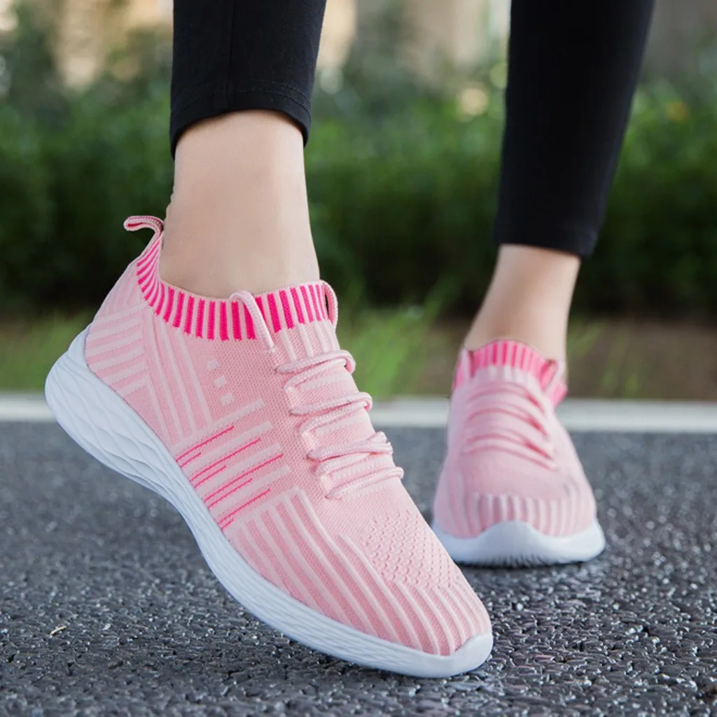 Удобные сетчатые кроссовки для женщин весна-лето плоская подошва блестящие