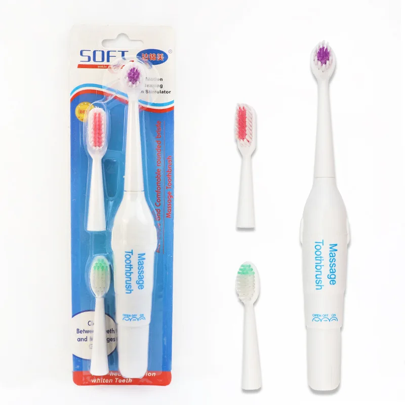 

Electric Toothbrush for Adults Toothbrush Cross Action Teeth Brush Battery Teeth Whitening Brush with 3pcs Replace toothbrush
