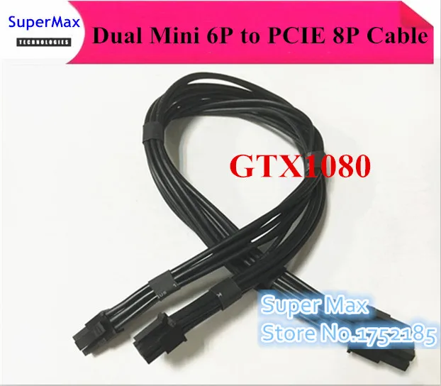 New DIY Mac Pro 16AWG Dual mini 6PIN to PCI-E 8 PIN Power Supply Cord Cable 2*MINI for GTX1080 35CM | Компьютеры и офис