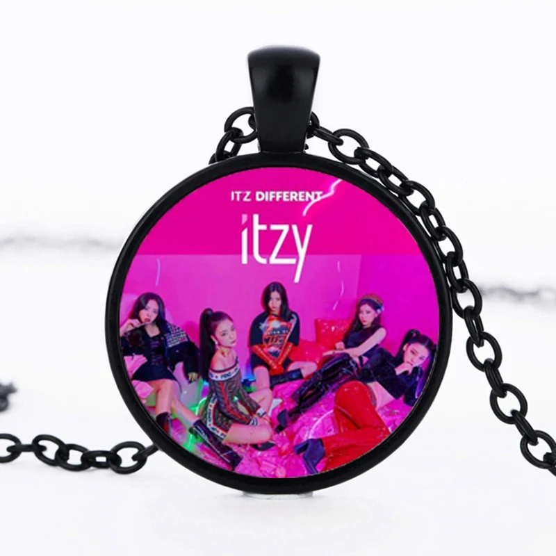 Женское и мужское кулонное ожерелье ITZY круглая стеклянная купольная подвеска в