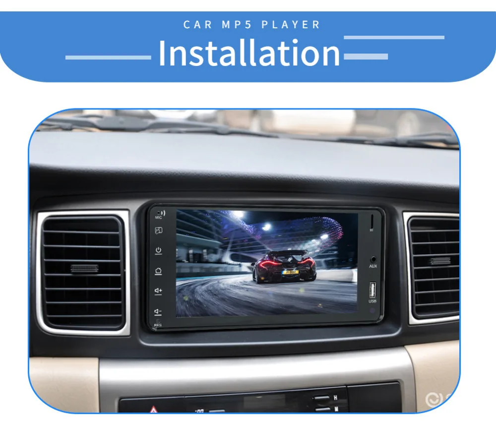 2 Din Car Radio Universal Car Multimedia player 7'' Autoradio Mirror link Bluetooth Audio Radio Stereo For Toyota Corolla Auto