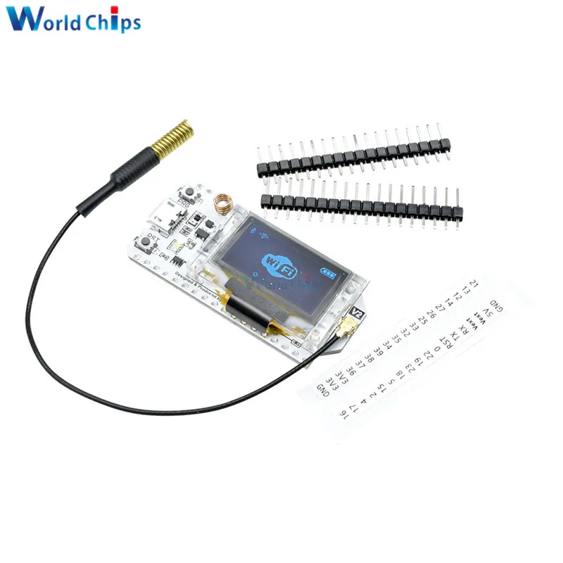 2 шт. 433 МГц SX1278 ESP32 LoRa 0 96 дюймов синий oled-дисплей Bluetooth WIFI Lora Kit 32 макетная плата для