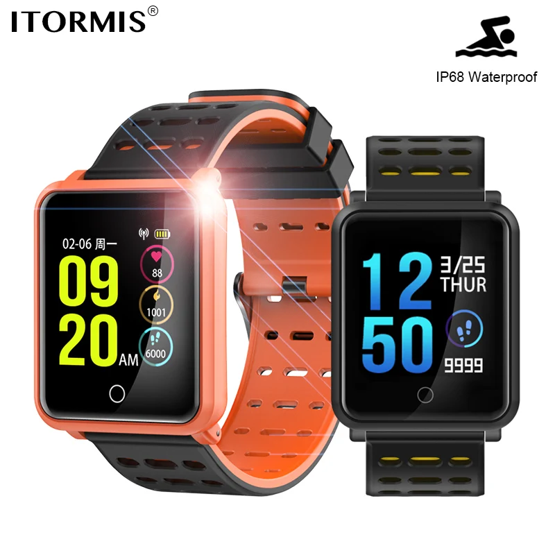 ITORMIS Bluetooth умные часы спортивные с фитнес трекер для измерения сердечного ритма