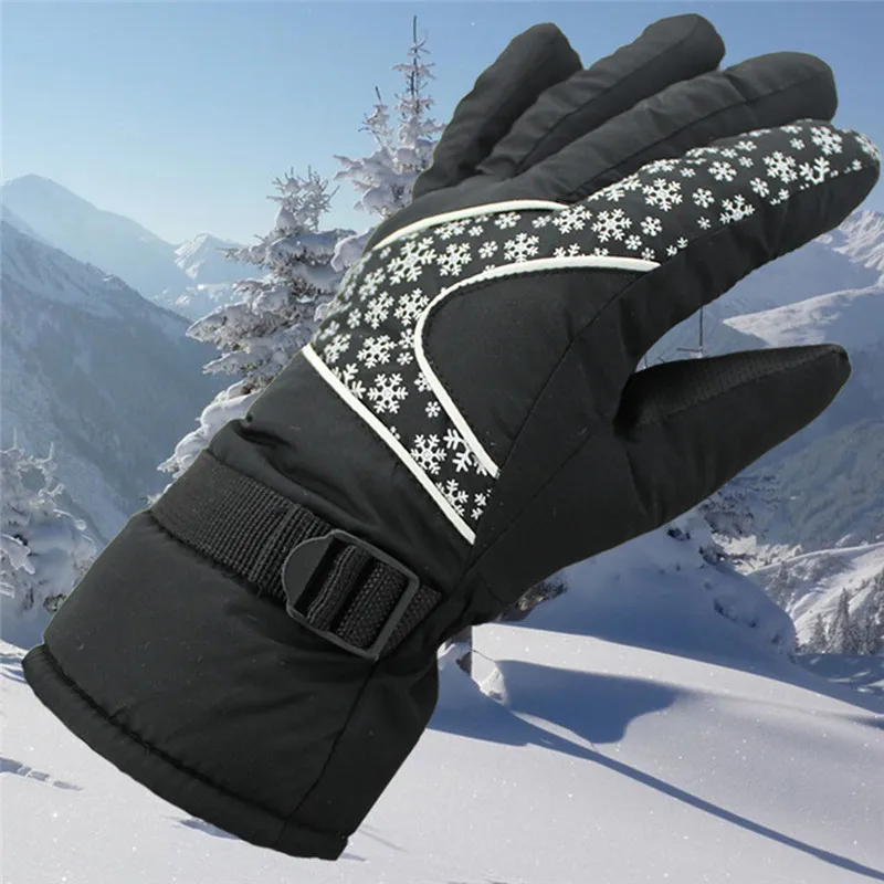 

Female Winter Full finger ski gloves shockproof waterproof Anti- cold Riding Skiing Gloves Keeping Warm