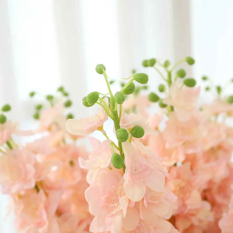 Цветы одна ветка Delphinium Ajacis 80 см длина модная Орхидея DIY искусственный шелк цветок