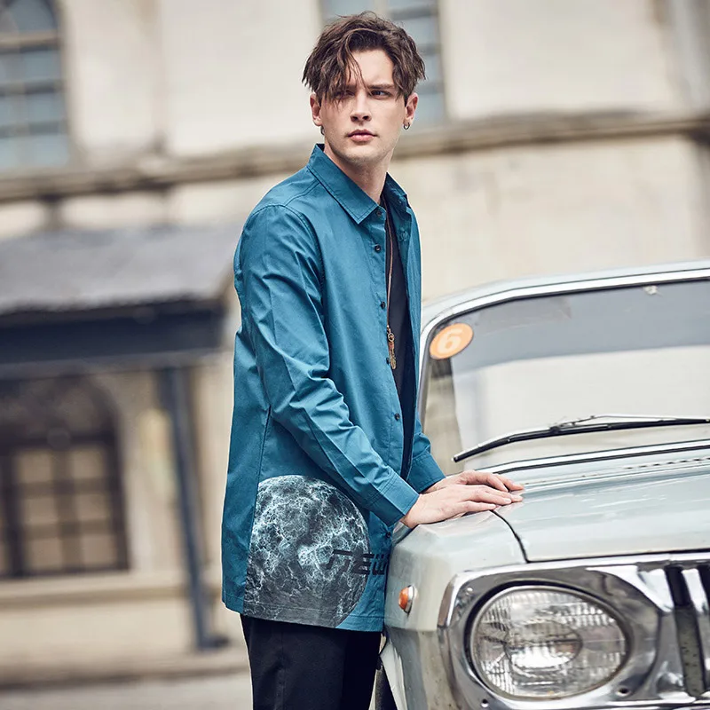 Мужская длинная рубашка из натурального хлопка с длинным рукавом|mens dress shirts|quality
