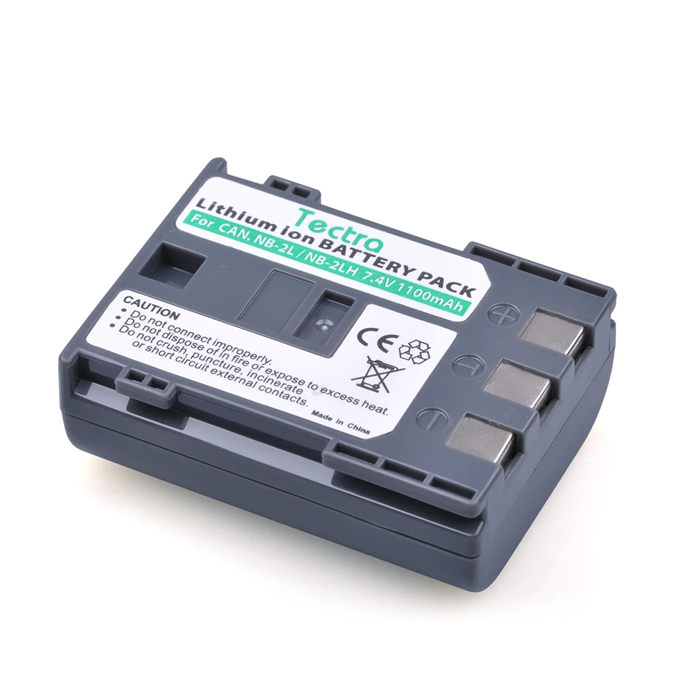 Фото Tectra 2 шт./упак. NB-2L/NB-2LH 7,4 V/1100mAh литий-ионная батарея для камеры CANON 350D 400D G7 G9 S30 S40 EOS Powershot №3