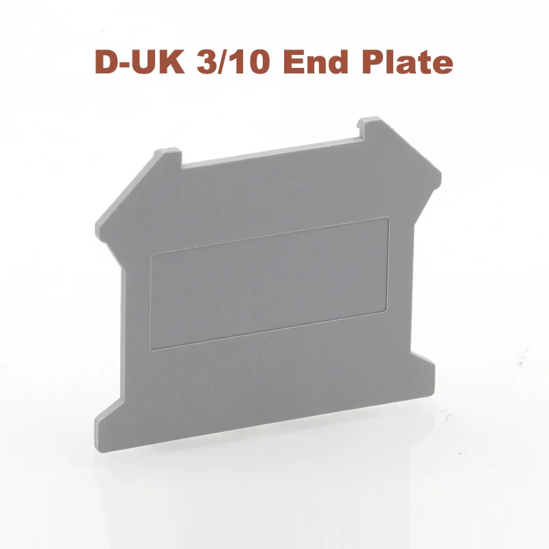 

5/10pcs D-UK3/10 Terminals End Plate Din Rail Screw Type Terminal Blocks UK-3N UK-5N UK-6N UK-10N Baffle Separator Spacer Cover