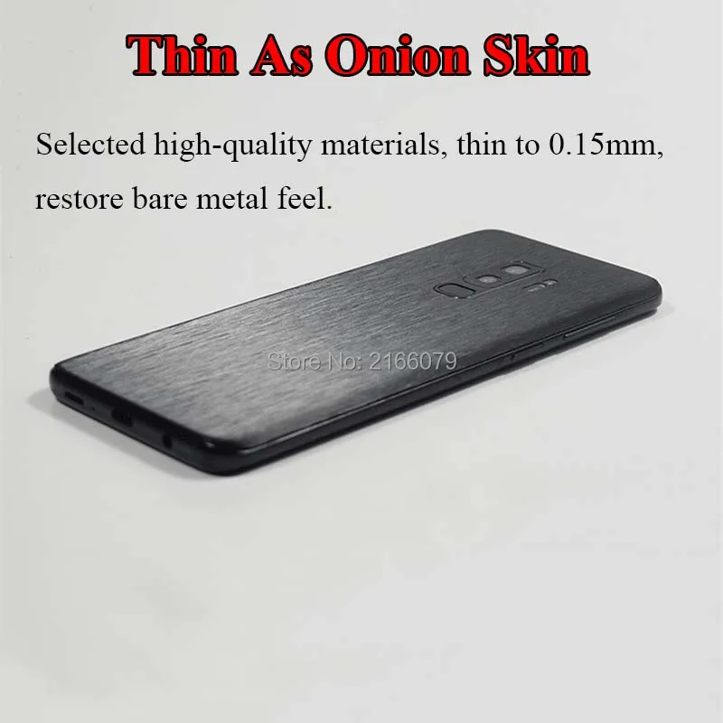 Для samsung Galaxy S9/S9 Plus S9 + Полное покрытие Задняя матовая металлическая наклейка для