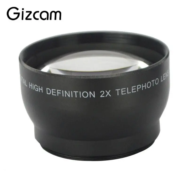 Gizcam Профессиональный 52 мм 2 Увеличение телеобъектив для Nikon D5100 D3200 D70 D40 DSLR камера