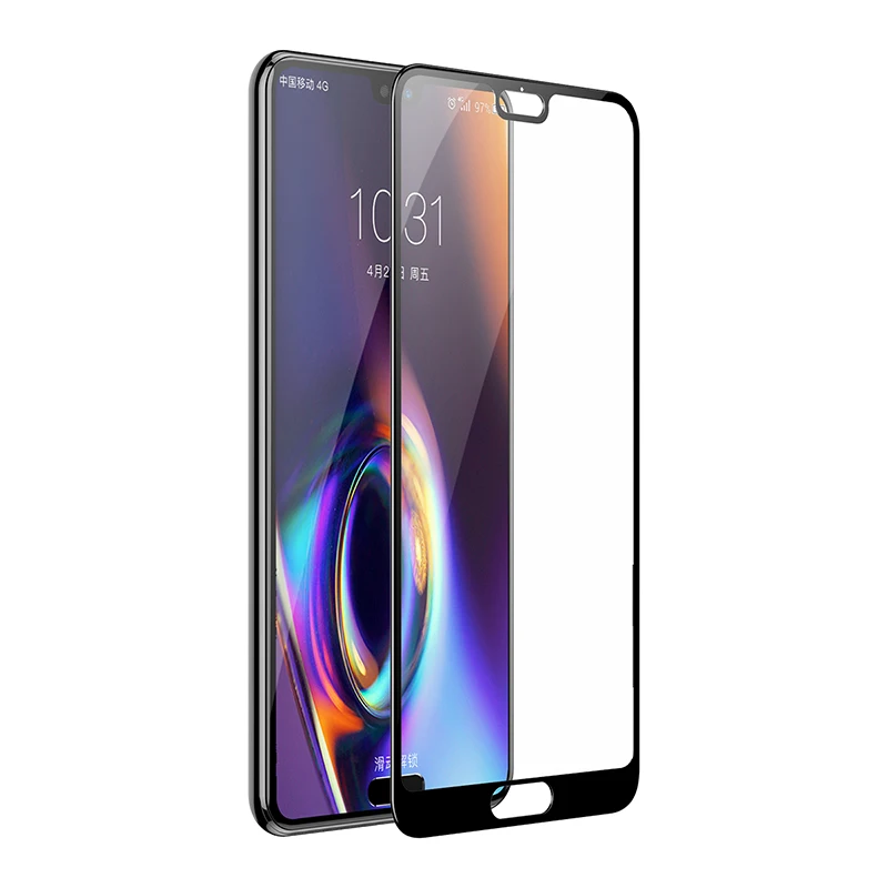 Защитная пленка Baseus 6D с изогнутым полным покрытием для huawei P20 P20 Pro 9H 0,3 мм Премиум Закаленное стекло huawei P20 защитное стекло - Цвет: Black